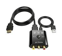 YROHGKPN Adaptateur HDTV avec rapport d'aspect commutable, structure en plastique, parfait pour les appareils audio vidéo et les jeux rétro vers HDTV Link