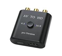 YROHGKPN Adaptateur HDTV avec rapport d'aspect commutable, structure en plastique, parfait pour les appareils audio vidéo et les jeux rétro vers HDTV Link