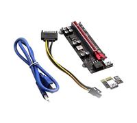 YROHGKPN Adaptateur PCIE 1X vers X16 - Câble d'alimentation PCIE 6 broches vers câble d'alimentation avec transmission stable du signal pour construire une carte GPU pour mining rigs