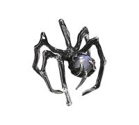 YROHGKPN Bague gothique punk araignée avec pierre de lune mystérieuse taille réglable pour femme bijoux d'art sombre uniques araignées mystérieuses, comme décrit