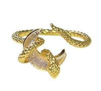 YROHGKPN Bagues élégantes et réglables avec des motifs de serpent et de lune pour un usage quotidien - Élégantes bagues serpents et lunes, comme décrit