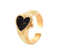 YROHGKPN Bagues ouvertes géométriques, bijoux à la main, bagues tendance, en forme de cœur, structure en alliage, adaptées aux amateurs de mode qui présentent l'amour rétro, m, comme décrit