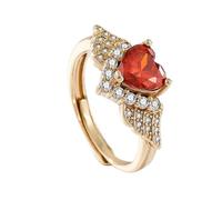 YROHGKPN Bagues ouvrantes à ouvrir Cœur géométrique scintillant Anneaux d'ouverture réglables Bijoux de doigt accrocheurs Convient pour un usage quotidien confortable