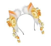 YROHGKPN Bandeau en peluche avec oreilles d'animal pour anime, tendance, design élastique, couvre-chef confortable pour fête costumée de scène, ornement de cheveux d'oreille