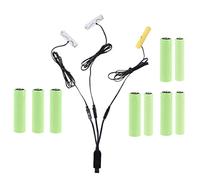 YROHGKPN Batterie 3 en 1 USB vers LR03 LR6 AA de rechange 1,5 V pour lumières, jouets, décorations, lampe LED