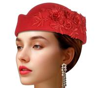 YROHGKPN Béret basque pour femme, structure de qualité supérieure, feutré, doux pour la peau, accessoire pour plusieurs occasions, minimaliste, attrayant, durable, bérets feutrés, rouge, taille unique