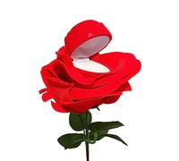 YROHGKPN Boîte à bagues multi-usages avec pétales de rose, support de mariage unique, présentoir de bijoux de fiançailles, cadeau, fleurs de fiançailles, bijoux de fiançailles, élégant