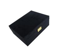 YROHGKPN Boîte à bijoux confortable avec doublure en peluche, grande boîte de rangement pratique élégante avec plusieurs compartiments, grand support de rangement