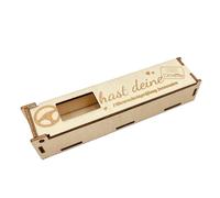 YROHGKPN Boîte cadeau décorative en chêne avec papillons gravés en forme de cœur pour anniversaire, argent, chocolat, souvenirs et organisation de bijoux en bois naturel