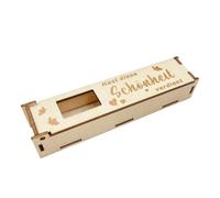 YROHGKPN Boîte cadeau décorative en chêne avec papillons gravés en forme de cœur pour anniversaire, argent, chocolat, souvenirs et organisation de bijoux en bois naturel