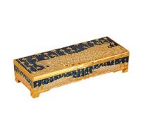 YROHGKPN Boîte de rangement décorative à 2 compartiments en alliage pour boucles d'oreilles, colliers, souvenirs, boîte à bijoux avec deux compartiments, taille unique, comme décrit