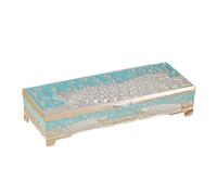 YROHGKPN Boîte de rangement décorative à 2 compartiments en alliage pour boucles d'oreilles, colliers, souvenirs, boîte à bijoux avec deux compartiments, taille unique, comme décrit