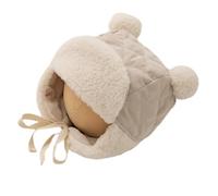 YROHGKPN Bonnet confortable et chaud, bonnet doux pour bébé d'hiver, offre une protection complète de la tête et de la chaleur par temps froid, beige, taille unique