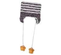 YROHGKPN Bonnet tricoté pour fille, accessoire photo, joli costume rayé Y2K, décorations à rayures en forme d'étoile tricotée, bonnet pour fille