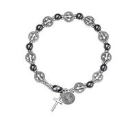 YROHGKPN Bracelet en bois avec croix chrétienne inspirée de la foi, chaîne de main tendance pour un usage quotidien et une réflexion spirituelle, cadeau chrétien pour les femmes