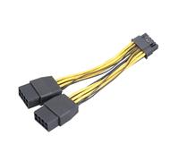 YROHGKPN Câble adaptateur d'alimentation double 8 broches (6 + 2 broches) vers 16 broches 12 + 4 broches pour cartes mères RTX40 Series 12VHPWR Câble d'alimentation de jeu