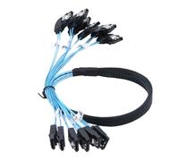 YROHGKPN Câble de serveur de données professionnel SAS4.0 6SATA vers 6SATA 7 broches pour serveur de disque dur Utilisez un câble d'alimentation enfichable 55, 5 N