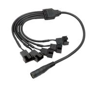 YROHGKPN Câble d'extension standard CC 5,5 x 2,1 mm vers ventilateur 4 broches Longueur 37 cm Compatible avec la plupart des PC PC de refroidissement Boîtier Câble de distribution d'alimentation