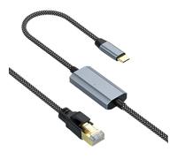 YROHGKPN Câble USB C vers Ethernet, vitesse Gigabit 1000 Mbps, cordon tressé en nylon stable et conversion Ethernet rapide à longue durée