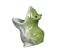 YROHGKPN Cache-pot en céramique permanent avec sculpture unique de grenouille, idéal pour les amoureux sentimentaux et comme décoration d'intérieur pour pots de plantes grasses en céramique