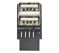 YROHGKPN Carte mère USB 2.0 vers 9 broches connecteur avant convertisseur carte mère 9 broches USB 2.0 adaptateur connecteur dongles pour ordinateur de bureau accessoires