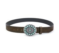 YROHGKPN Ceinture tendance de style occidental avec motif en relief complexe, ceinture élégante en cuir synthétique