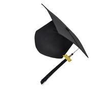 YROHGKPN Chapeau de cérémonie pour adulte, tissu respirant et léger pour remise de diplôme 2026, utilisation formelle, casquette confortable pour adulte, Pendentif noir 2026, Taille unique
