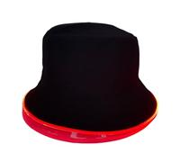 YROHGKPN Chapeau de pêcheur à LED léger et réglable pour Halloween, fête, vacances, vacances à la plage, taille réglable, Rouge, taille unique