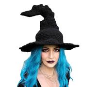 YROHGKPN Chapeau de sorcière d'Halloween adulte avec design crochet, mascarade, magicien, cosplay, costume, fête, robe amusante, design moderne, crochet pour femmes, hommes délicats, bandeau pour
