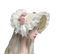 YROHGKPN Chapeau de veuves punk élégant et foncé brodé de qualité supérieure, coiffe légère pour cosplay, accessoire de déguisement pour photos, punk, anime, cosplay