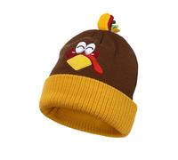 YROHGKPN Chapeaux tricotés tissés Couvre-têtes en tricot pour femmes Accessoires uniques dinde Accessoires de tête de mort pour enfants Thanksgiving, Squint your eyes and, taille unique