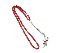 YROHGKPN Chapelet culturel lisse avec perles spirituelles pour cérémonies et accessoires de prière islamique modernes Bijoux, rouge, taille unique
