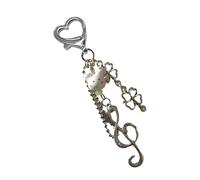 YROHGKPN Charmant cône avec code de note de musique propriétaire permanent en métal ajouté joli cadeau pour elle en alliage animal Code Hoop pour clés, téléphone et sac