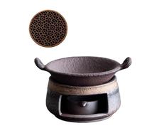 YROHGKPN Chauffe-thé multifonction en céramique - Diffuseur d'huiles essentielles - Support de théière - Base pour relaxation, méditations, thé