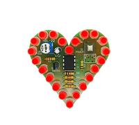 YROHGKPN Circuit imprimé cœur alimenté par USB Faible tension pour les amateurs d'apprentissage électronique Pas de programmation Lampe LED Fabrication de circuits d'entraînement électroniques