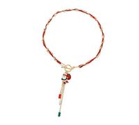 YROHGKPN Collier Père Noël avec fermoir OT, bijou en alliage pour cadeaux de Noël et cadeau créatif avec élégance quotidienne