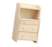 YROHGKPN Commode miniature vintage échelle 1:12 armoire en bois avec quatre tiroirs pour chambre à coucher et décoration de scène en bois maison de poupée accessoires avec tiroirs