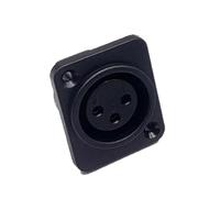 YROHGKPN Connecteur de panneau XLR 3 broches anti-bruit, pince blindée en alliage ABS, adaptateur sûr, alliage, insert de diffusion XLR