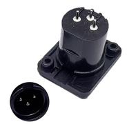 YROHGKPN Connecteur de panneau XLR 3 broches anti-bruit, pince blindée en alliage ABS, adaptateur sûr, alliage, insert de diffusion XLR