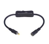 YROHGKPN DC5525/5521 - Câble adaptateur mâle vers femelle - Interrupteur marche/arrêt - Câble pour machine de présence LED CCTV - Caméra de surveillance LED