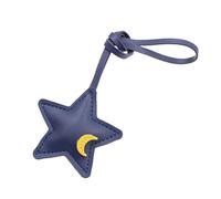 YROHGKPN Design créatif 3D Étoile PU Cuir Pendentif de sac élégant pour accessoires de mode Styles et projets Étoile décorative, bleu marine