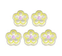 YROHGKPN Dessin animé perle de fleur transparente acrylique espaceurs lâches bracelets faits à la main collier bijoux cadeau accessoire forme lâche entretoises fabrication de bijoux faits à la main