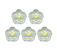 YROHGKPN Dessin animé perle de fleur transparente acrylique espaceurs lâches bracelets faits à la main collier bijoux cadeau accessoire forme lâche entretoises fabrication de bijoux faits à la main