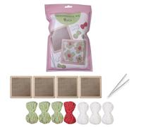 YROHGKPN Dessous de verre en forme de fleurs, kit de crochet, pointes d'aiguilles pour débutant avec crochets pour les amateurs de bricolage, fleurs