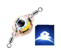 YROHGKPN Double tourbillon, cuillère à pêche LED, leurre, clignotant sous-marin, goutte, leurre d'eau salée, lumière de pêche LED avec design à double tourbillon