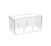 YROHGKPN Élégante boîte transparente de grande capacité avec poignée de transport adaptée à divers besoins d'organisation de la maison Boîte de rangement transparente de grande capacité