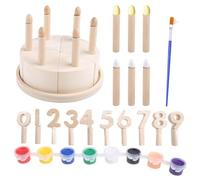YROHGKPN Enfants Entraînement du cerveau Table à Gâteau en Bois pour Jouets de Jeu Multifonctionnel Intérieur Accessoires de Jeu Portable Jouet Éducatif Bloc de Construction Gâteau