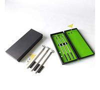 YROHGKPN Ensemble de stylos de putter de golf de haute qualité Simulé Parcours de golf Cadeau de bureau pour hommes Stylo à bille créatif Stylos à bille noirs Pointe fine Rétractable