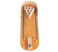 YROHGKPN Ensemble de table de bowling en bois, jeu de bowling de bureau, jouet cadeau pour femmes et hommes
