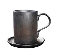 YROHGKPN Ensemble de tasses et soucoupes, structure en céramique, conserve la chaleur, passe au micro-ondes, au lave-vaisselle, ergonomique, parfait pour offrir